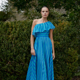 Aston Studio | Emil Dress ~ Lapis Sea Stripe