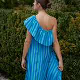 Aston Studio | Emil Dress ~ Lapis Sea Stripe