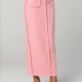 Winona | Kleo Frayed Skirt ~ Baby Pink