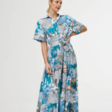 Kinney | Maeve Maxi Dress ~ Cyan Patchwork