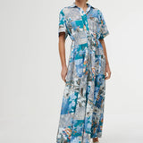 Kinney | Maeve Maxi Dress ~ Cyan Patchwork