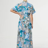 Kinney | Maeve Maxi Dress ~ Cyan Patchwork