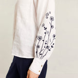 Alessandra | Calla Shirt ~ White/Navy