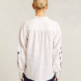 Alessandra | Calla Shirt ~ White/Navy