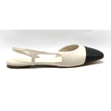 Sempre Di | Ballet Sling Back ~ Lait/Black