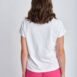 Cloth+Paper+Scissors | Crew Neck Print Palms Tee ~ Wht/Blue Pink