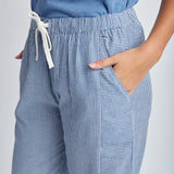 Cloth+Paper+Scissors | Stripe Cotton Pant ~ Navy/White