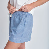 Cloth+Paper+Scissors | Stripe Cotton Shorts ~ Navy/White