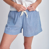 Cloth+Paper+Scissors | Stripe Cotton Shorts ~ Navy/White