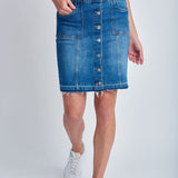 Cloth+Paper+Scissors | Denim Knee Length Skirt