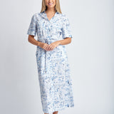 Cloth+Paper+Scissors | Button Through Dress ~ Deep Blue Print