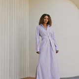 Curaae | Jasmin Dress ~ Lilac Stripe