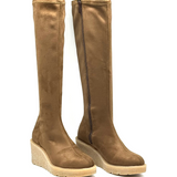 Lucia Viguera | Licra -Suede Knee High ~ Tabac