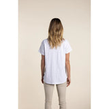 Two-T's | Logo Sequin Shirt ~ White