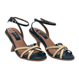 Neo | Multi Heel ~ Negro/Beige