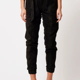 Once Was | Lyra Faux Suede Jogger ~ Black