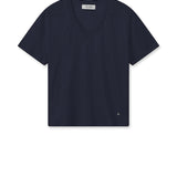 Mos Mosh | Casa V-SS Foil Tee ~ Salute Navy