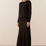 POL | Gizelle Lurex Stripped Knit ~ Black/Copper