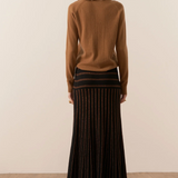 POL | Gizelle Lurex Pleat Skirt ~ Black/Copper