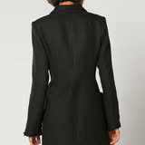 Winona | Ophir Trimmed Blazer Dress ~ Black