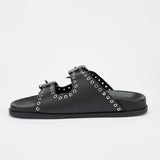 Sol Sana | Thea Slide ~ Black/Silver