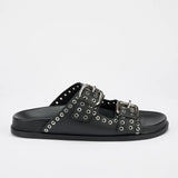 Sol Sana | Thea Slide ~ Black/Silver