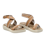 Sempre Di | Stud Sandal ~ Pelle Taupe