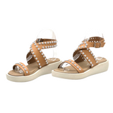 Sempre Di | Stud Sandal ~ Pelle Taupe