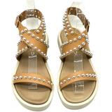 Sempre Di | Stud Sandal ~ Pelle Taupe