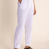 Two-T's | Linen 7/8 Pant ~ White