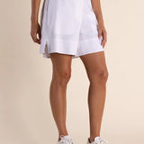 Two-T's | Linen Mix Shorts ~ White