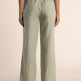 Two-T's | Linen Wide Leg Pant ~ White