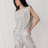 Joey the Label | Venus Sequin Top ~ Silver