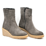 Lucia Viguera | Vitelo Ankle Wedge Boot ~ Grafito