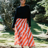 Elms + King | Toledo Skirt ~ Diagnoal Print