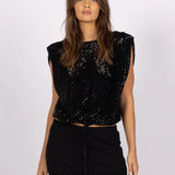 Joey the Label | Venus Sequin Top ~ Black