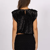 Joey the Label | Venus Sequin Top ~ Black