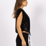 Joey the Label | Venus Sequin Top ~ Black