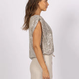 Joey the Label | Venus Sequin Top ~ Silver